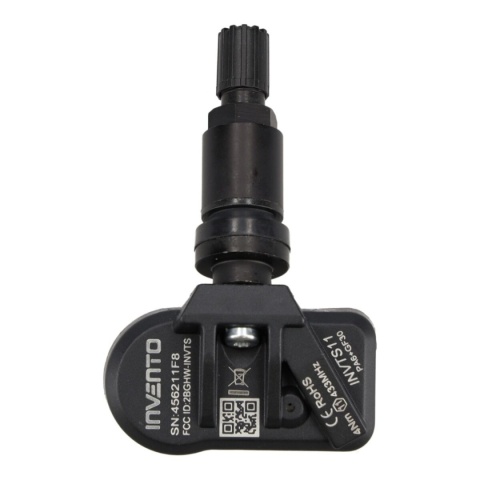 Czujnik ciśnienia TPMS aluminiowy czarny Invento 433/315 MHz Europa/USA