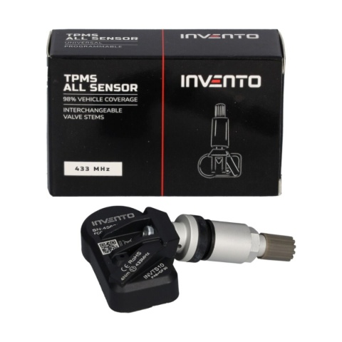 Czujnik ciśnienia TPMS aluminiowy srebrny Invento 433/315 MHz Europa/USA
