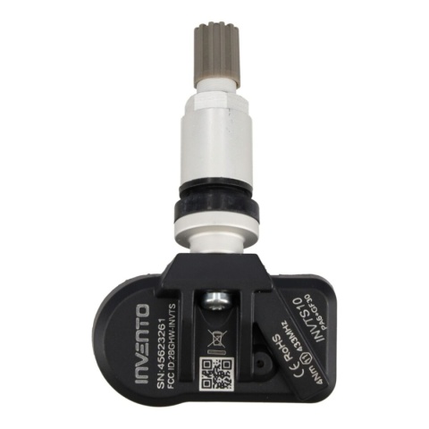 Czujnik ciśnienia TPMS aluminiowy srebrny Invento 433/315 MHz Europa/USA